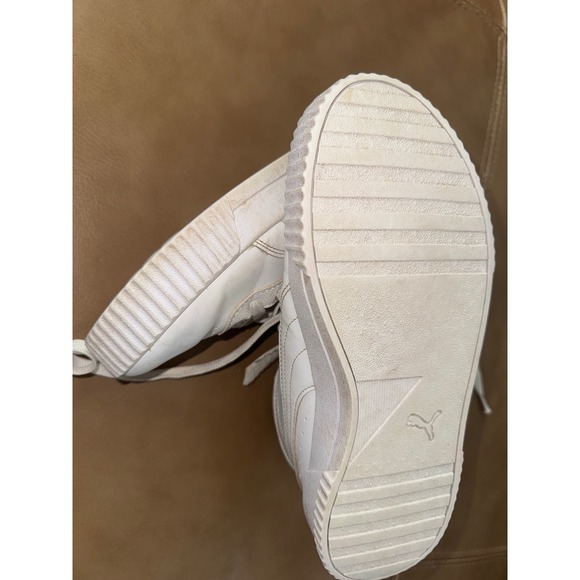 Puma White Leather High Top Casual Fashion Sneakers Women's Size 8 - Picture 2 of 3
